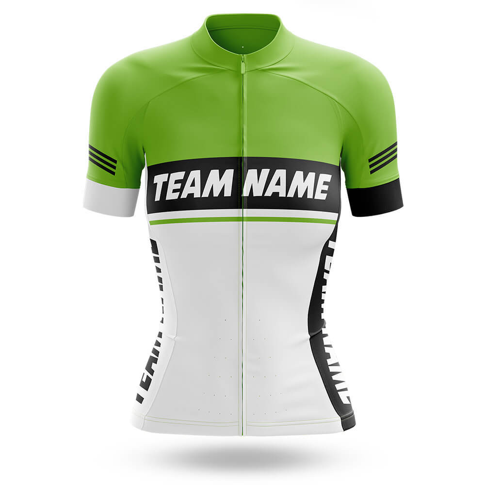 Custom Team Name M1 Green - Women's Cycling Kit-Jersey Only-Global Cycling Gear