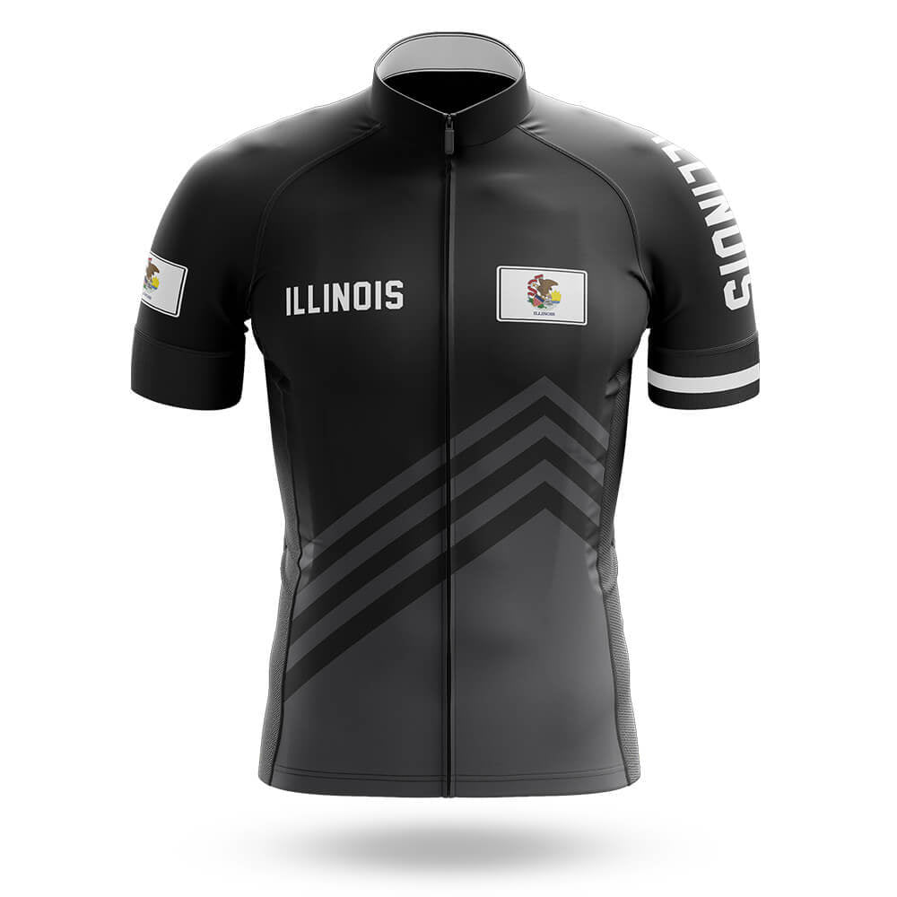 Illinois S4 Black - Men's Cycling Kit-Jersey Only-Global Cycling Gear