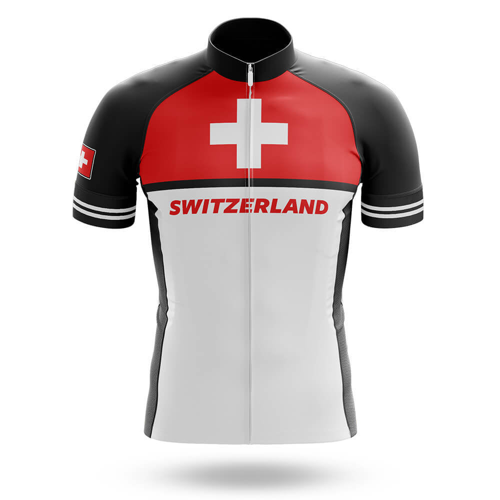 Switzerland S7 - Black - Men's Cycling Kit-Jersey Only-Global Cycling Gear