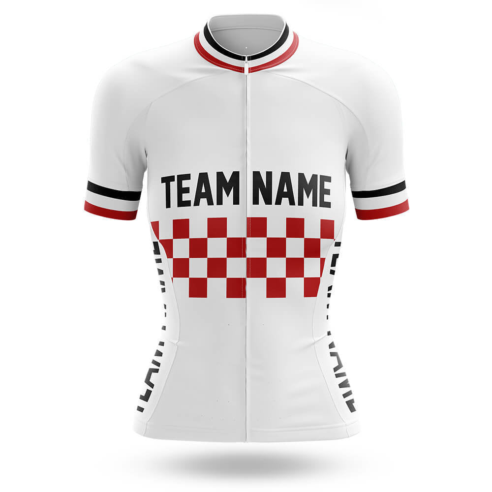 Custom Team Name M7 White - Women's Cycling Kit-Jersey Only-Global Cycling Gear