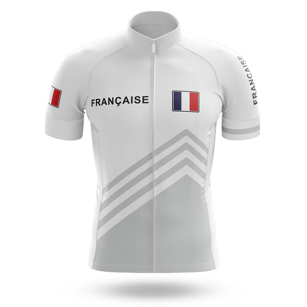 Française S5 White - Men's Cycling Kit-Jersey Only-Global Cycling Gear