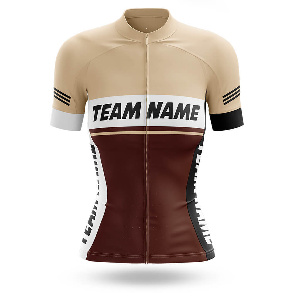 Custom Team Name M1 Brown - Women's Cycling Kit-Jersey Only-Global Cycling Gear