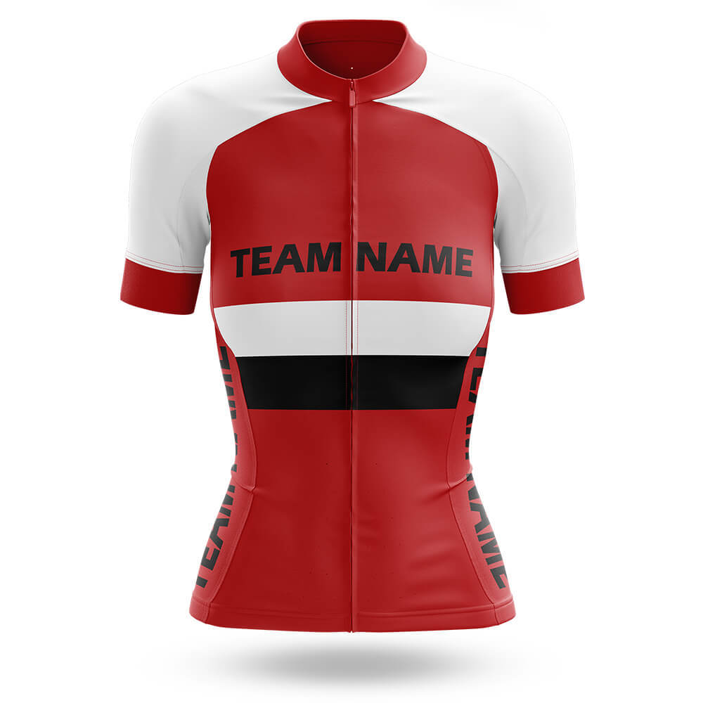 Custom Team Name M2 Red - Women's Cycling Kit-Jersey Only-Global Cycling Gear