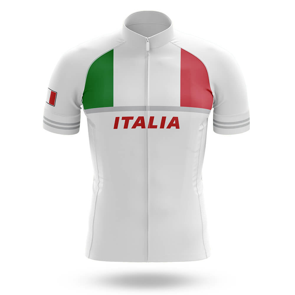Italia S7 - White - Men's Cycling Kit-Jersey Only-Global Cycling Gear