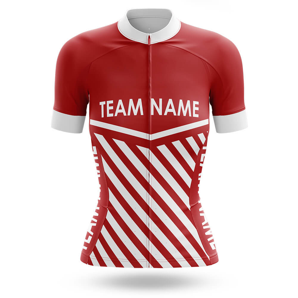 Custom Team Name M3 Red - Women's Cycling Kit-Jersey Only-Global Cycling Gear