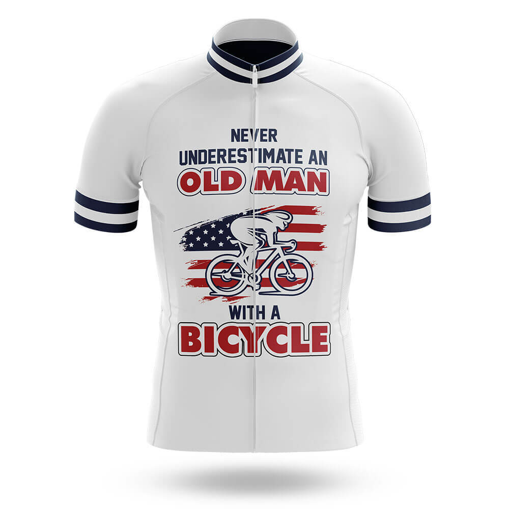 Old Man V9 - White - Men's Cycling Kit-Jersey Only-Global Cycling Gear