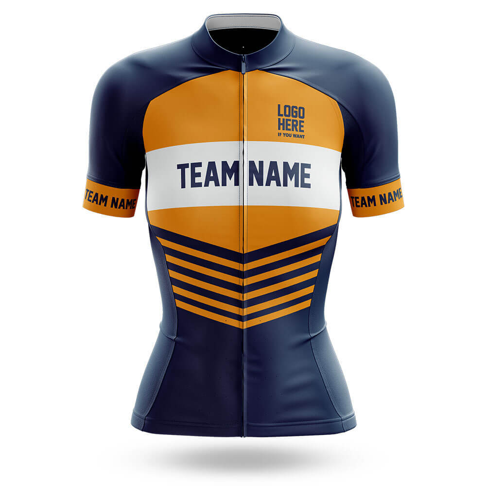 Custom Team Name V20 Navy - Women's Cycling Kit-Jersey Only-Global Cycling Gear