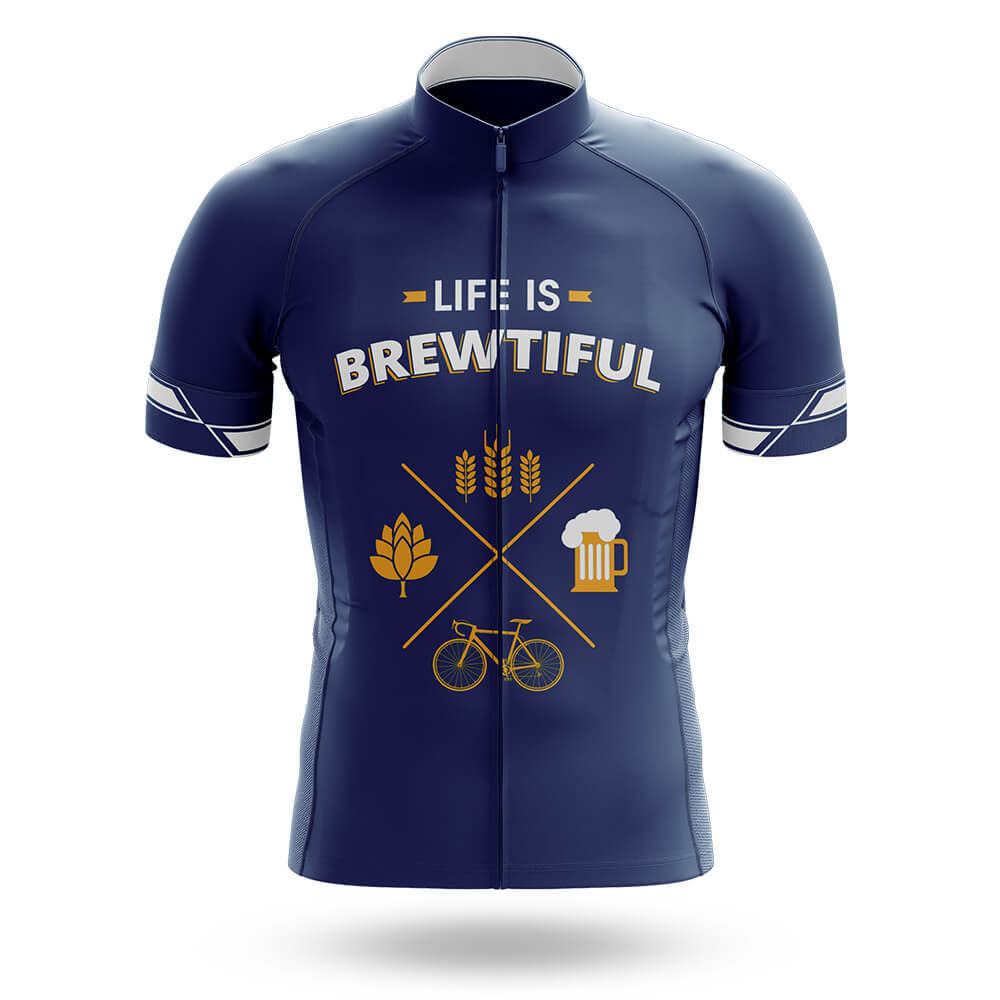 Brewtiful - Navy - Men's Cycling Kit-Jersey Only-Global Cycling Gear