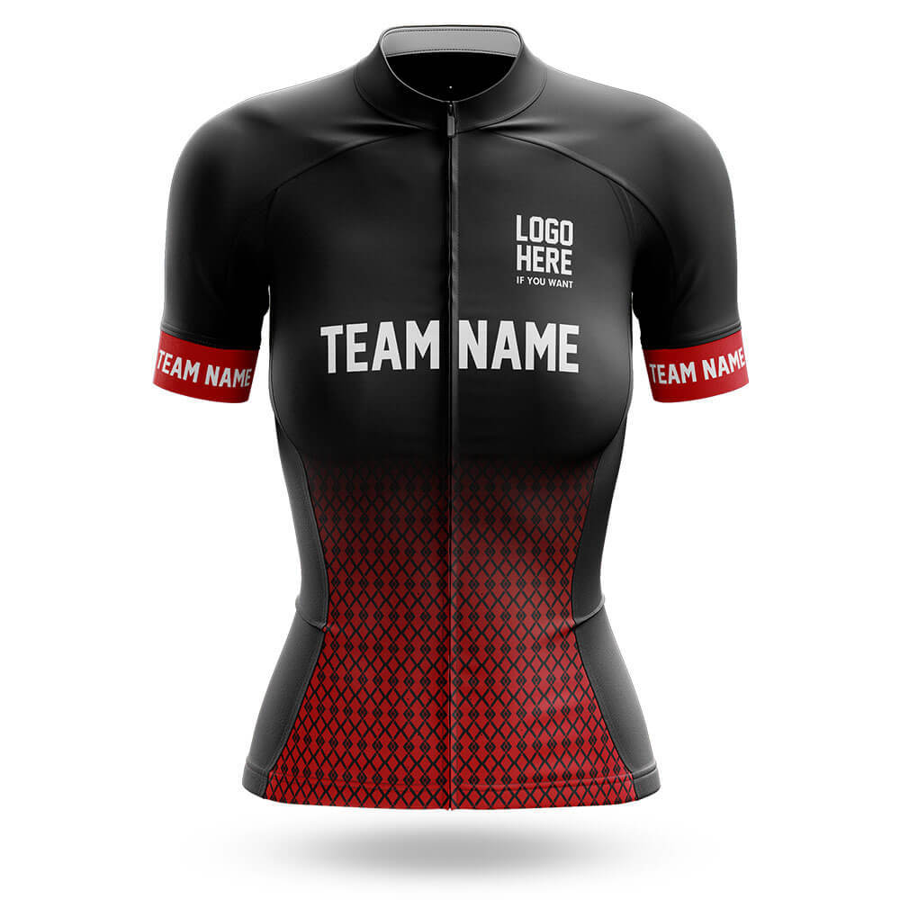 Custom Team Name S1 Red - Women's Cycling Kit-Jersey Only-Global Cycling Gear