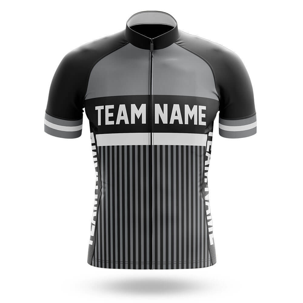 Custom Team Name M6 Grey - Men's Cycling Kit-Jersey Only-Global Cycling Gear