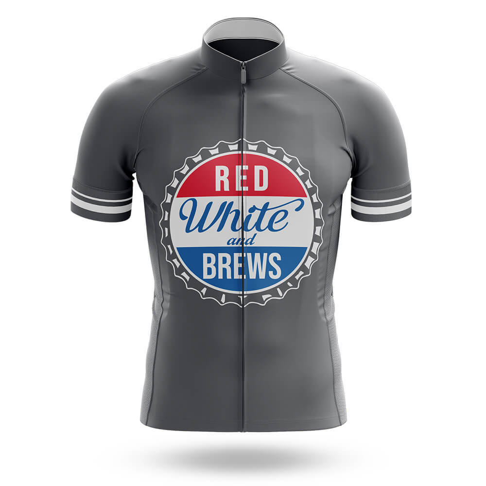 Red White and Brew - Men's Cycling Kit-Jersey Only-Global Cycling Gear