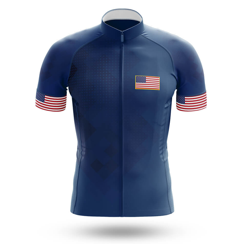 USA V2 - Navy - Men's Cycling Kit-Jersey Only-Global Cycling Gear