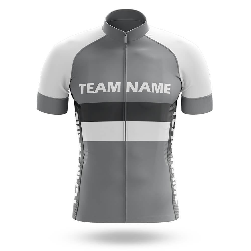 Custom Team Name M2 Grey - Men's Cycling Kit-Jersey Only-Global Cycling Gear