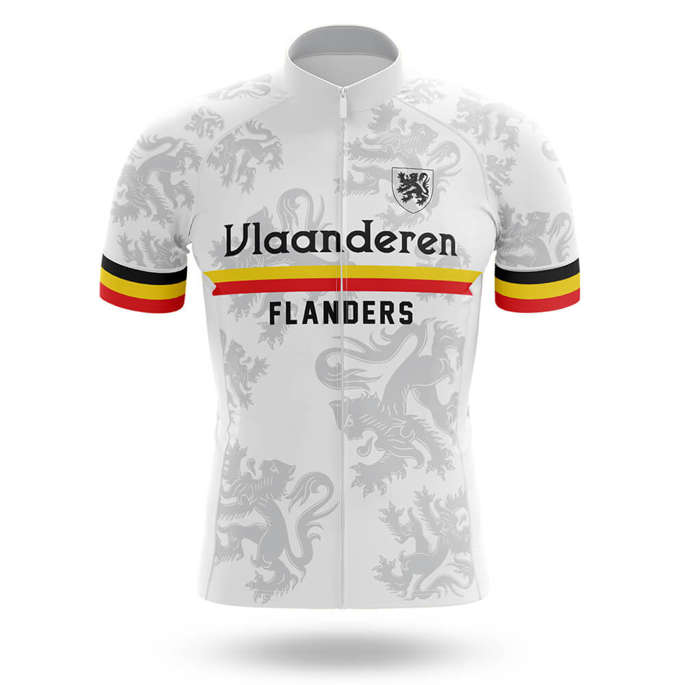 Vlaanderen (Flanders) - White - Men's Cycling Kit-Jersey Only-Global Cycling Gear