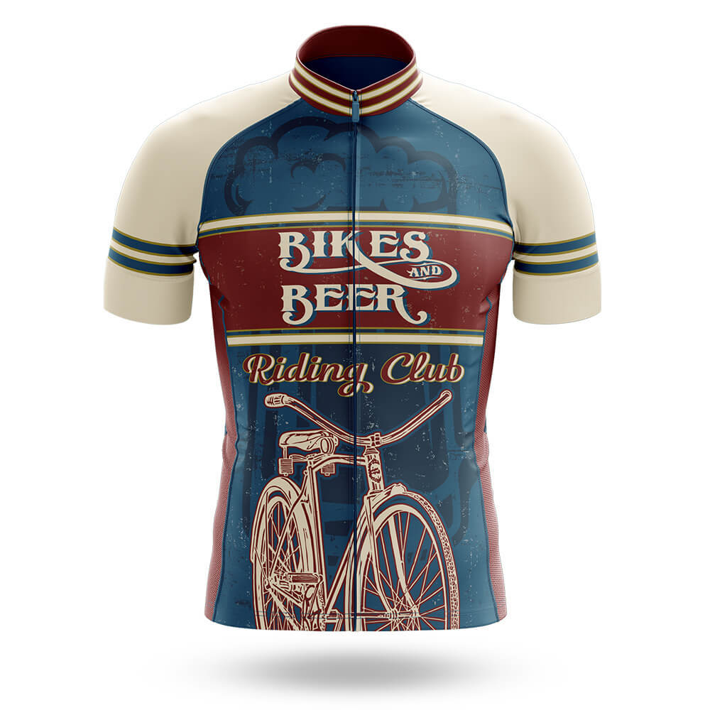 Retro Beer Riding Club Vintage V2 - Men's Cycling Kit-Jersey Only-Global Cycling Gear