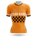 Custom Team Name M7 Orange - Women's Cycling Kit-Jersey Only-Global Cycling Gear