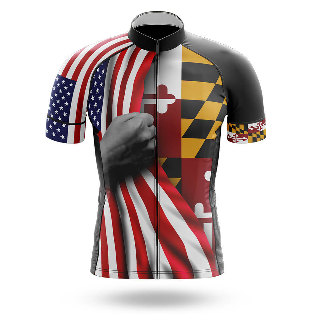 American Flag - Maryland - Men's Cycling Kit-Jersey Only-Global Cycling Gear