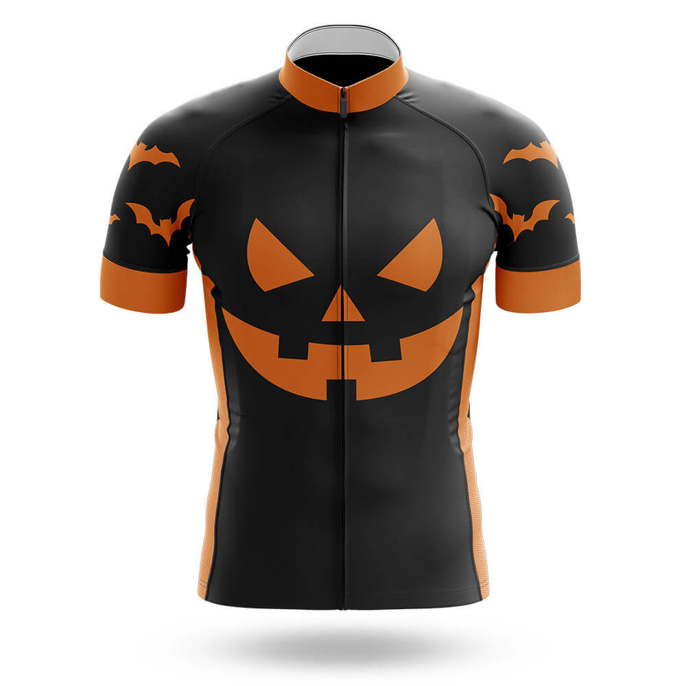 Pumpkin Face - Black - Men's Cycling Kit-Jersey Only-Global Cycling Gear