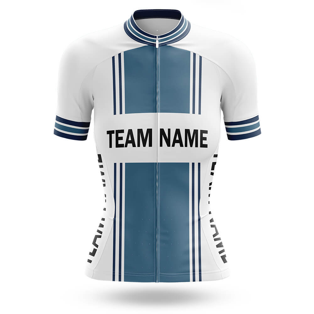 Custom Team Name M4 Blue - Women's Cycling Kit-Jersey Only-Global Cycling Gear