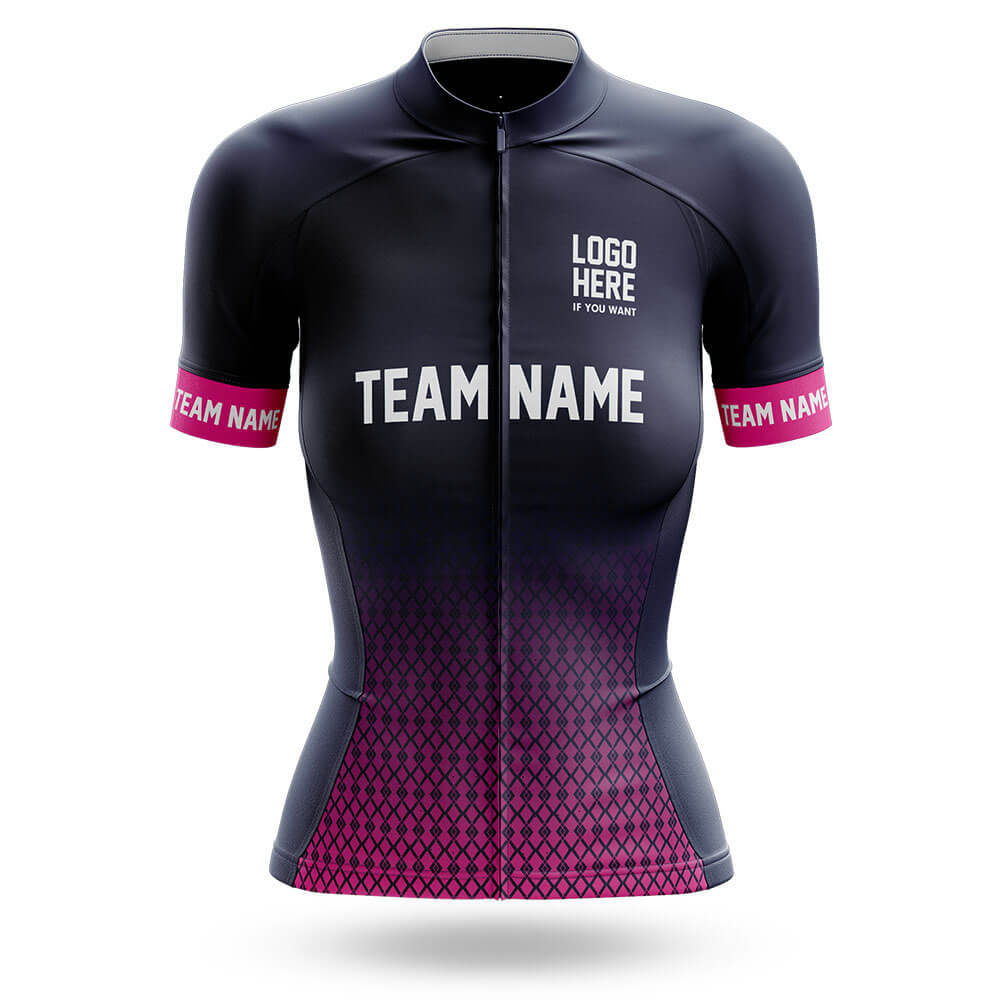 Custom Team Name S1 Pink - Women's Cycling Kit-Jersey Only-Global Cycling Gear