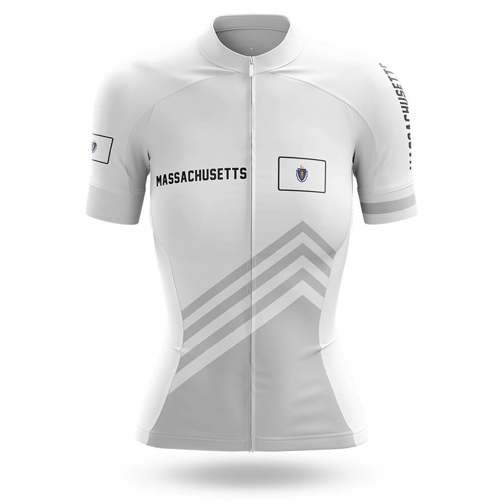 Massachusetts S4 White - Women - Cycling Kit-Jersey Only-Global Cycling Gear