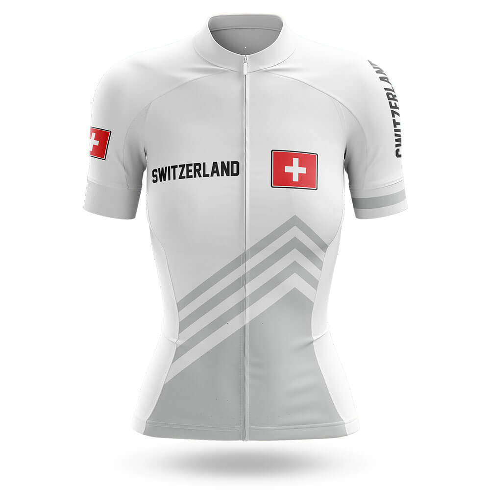 Switzerland S5 White - Women - Cycling Kit-Jersey Only-Global Cycling Gear