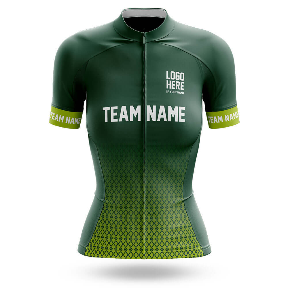Custom Team Name S1 Green Women's Cycling Kit