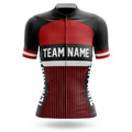 Custom Team Name M6 Red - Women's Cycling Kit-Jersey Only-Global Cycling Gear