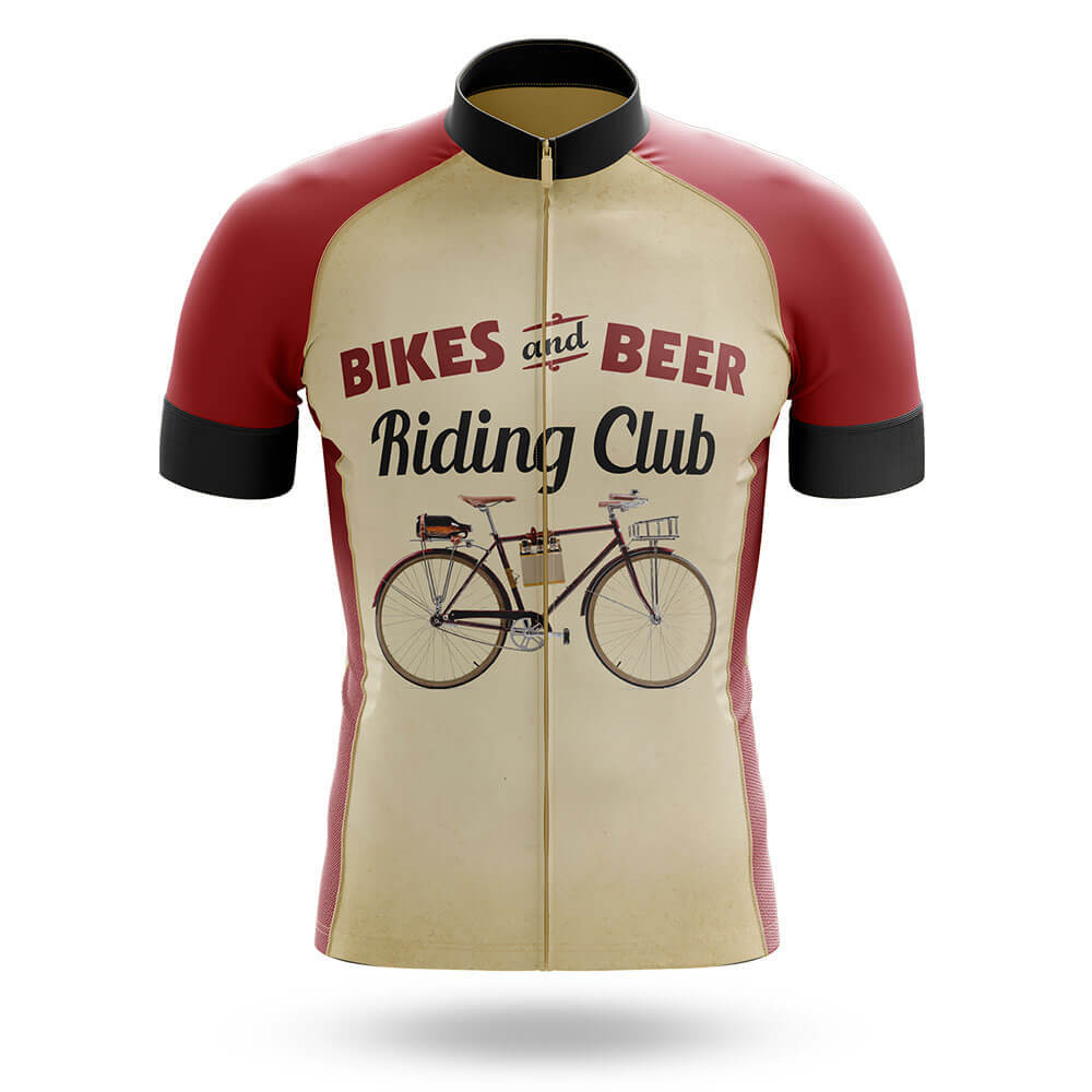 Retro Beer Riding Club Vintage - Men's Cycling Kit-Jersey Only-Global Cycling Gear