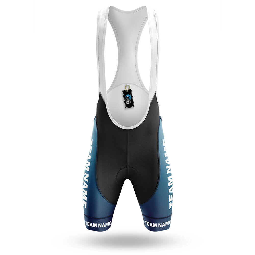 Custom Team Name S3 Blue - Men's Cycling Kit-Bibs Only-Global Cycling Gear