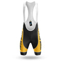 Custom Team Name M1 Yellow - Men's Cycling Kit-Bibs Only-Global Cycling Gear