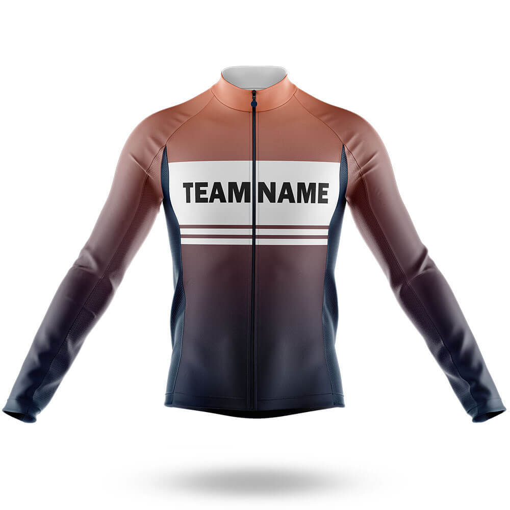 Custom Team Name S2 Cream - Men's Cycling Kit-Long Sleeve Jersey-Global Cycling Gear