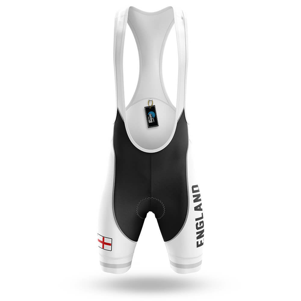 England S5 White - Men's Cycling Kit-Bibs Only-Global Cycling Gear