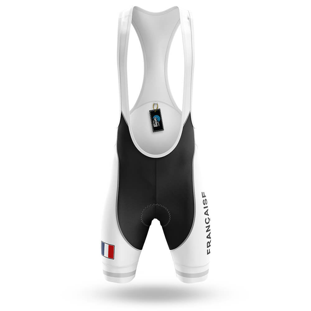 Française S5 White - Men's Cycling Kit-Bibs Only-Global Cycling Gear
