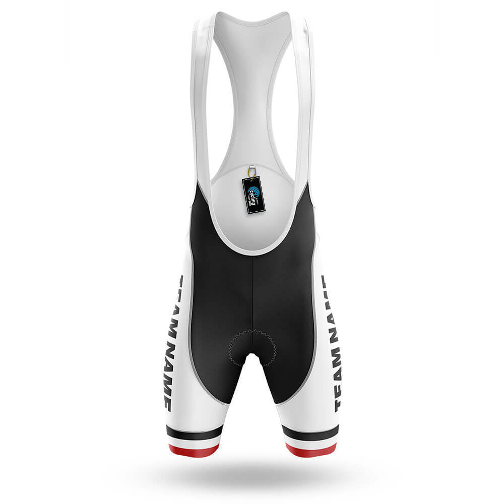 Custom Team Name M7 White - Men's Cycling Kit-Bibs Only-Global Cycling Gear