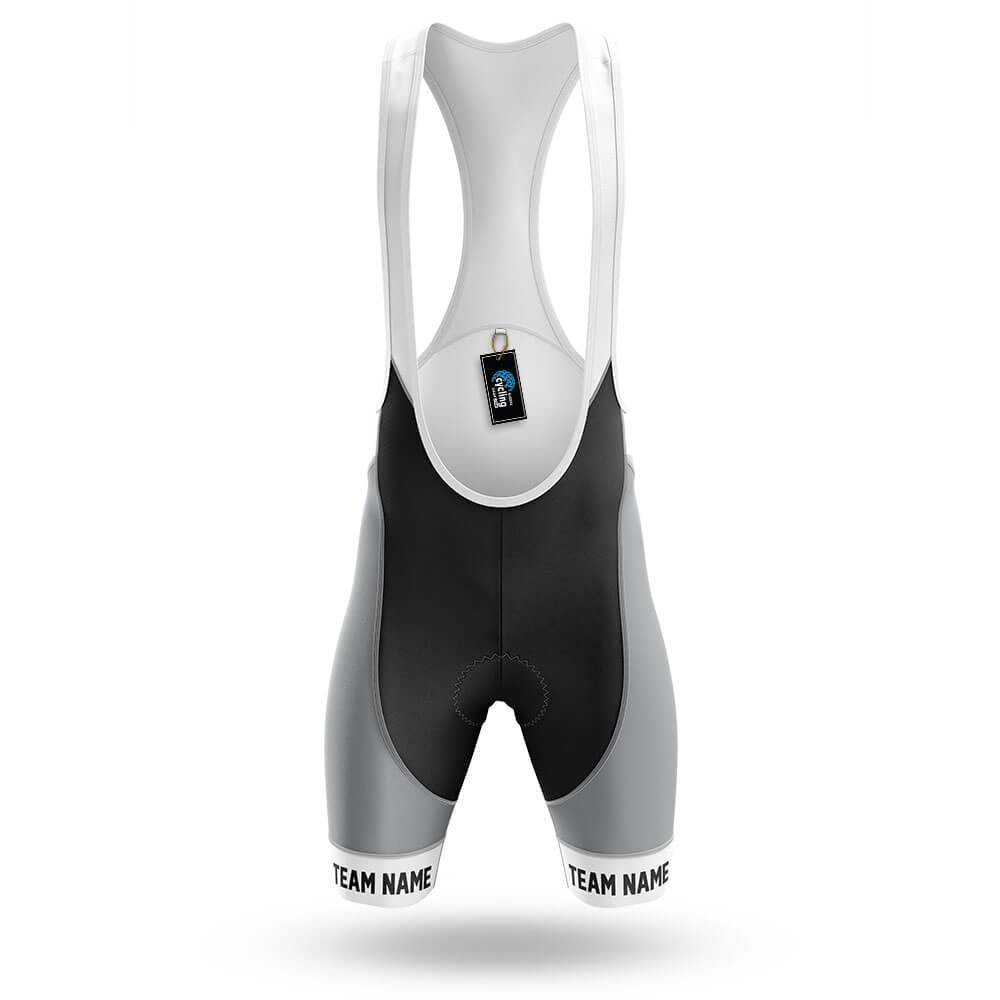 Custom Team Name S4 Grey - Men's Cycling Kit-Bibs Only-Global Cycling Gear