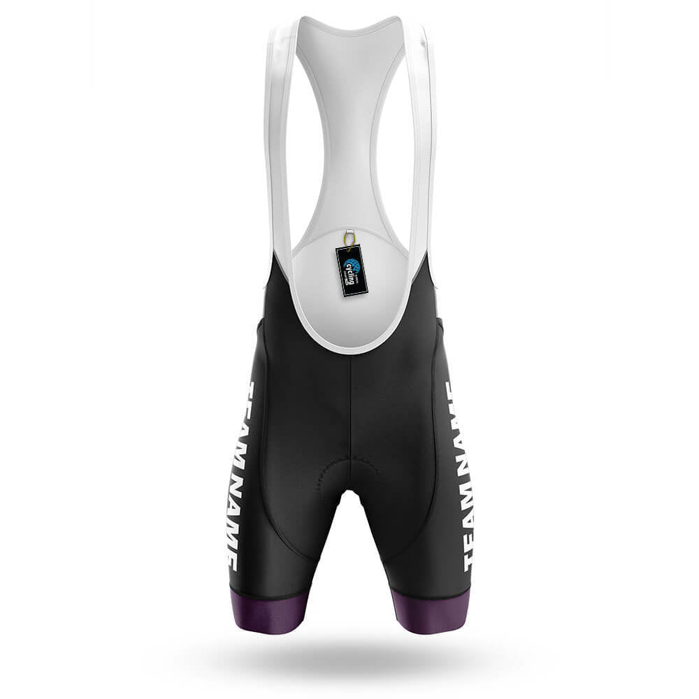 Custom Team Name M5 Dark Purple - Men's Cycling Kit-Bibs Only-Global Cycling Gear