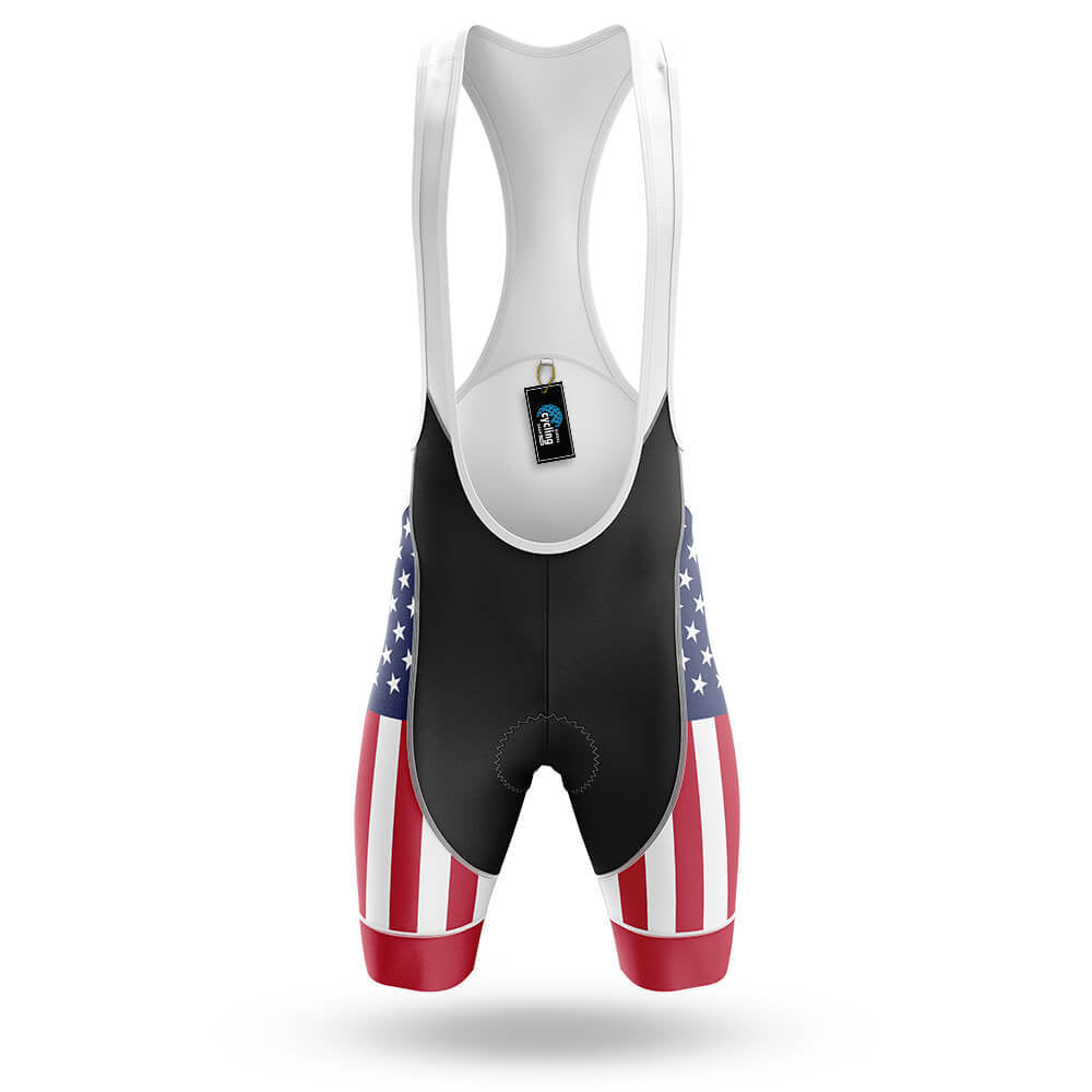 US Marine Veteran Flag - Men's Cycling Kit-Bibs Only-Global Cycling Gear