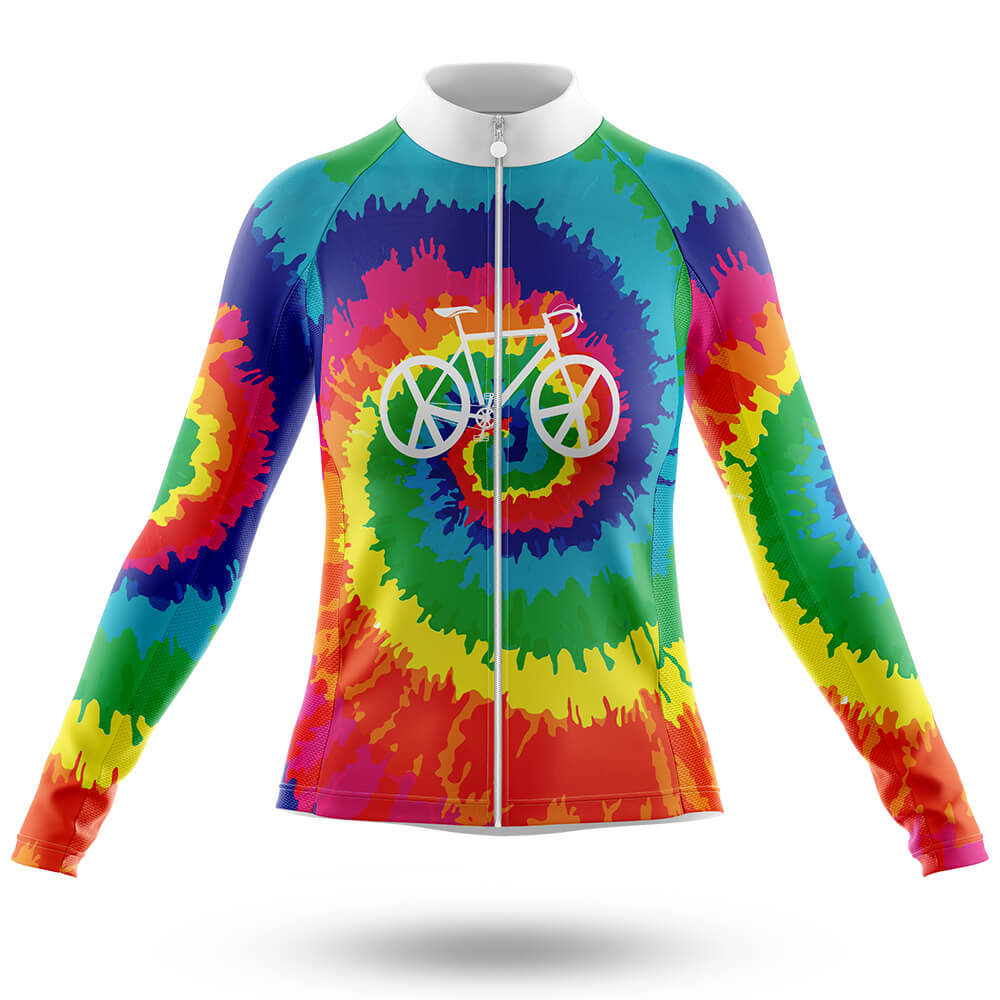 Hippie Tie Dye - Women - Cycling Kit-Long Sleeve Jersey-Global Cycling Gear