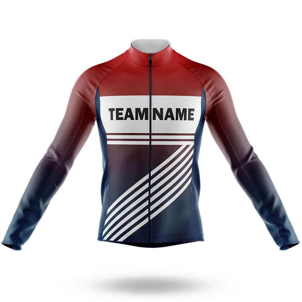 Custom Team Name S3 - Men's Cycling Kit-Long Sleeve Jersey-Global Cycling Gear