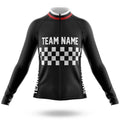 Custom Team Name M7 Black - Women's Cycling Kit-Long Sleeve Jersey-Global Cycling Gear