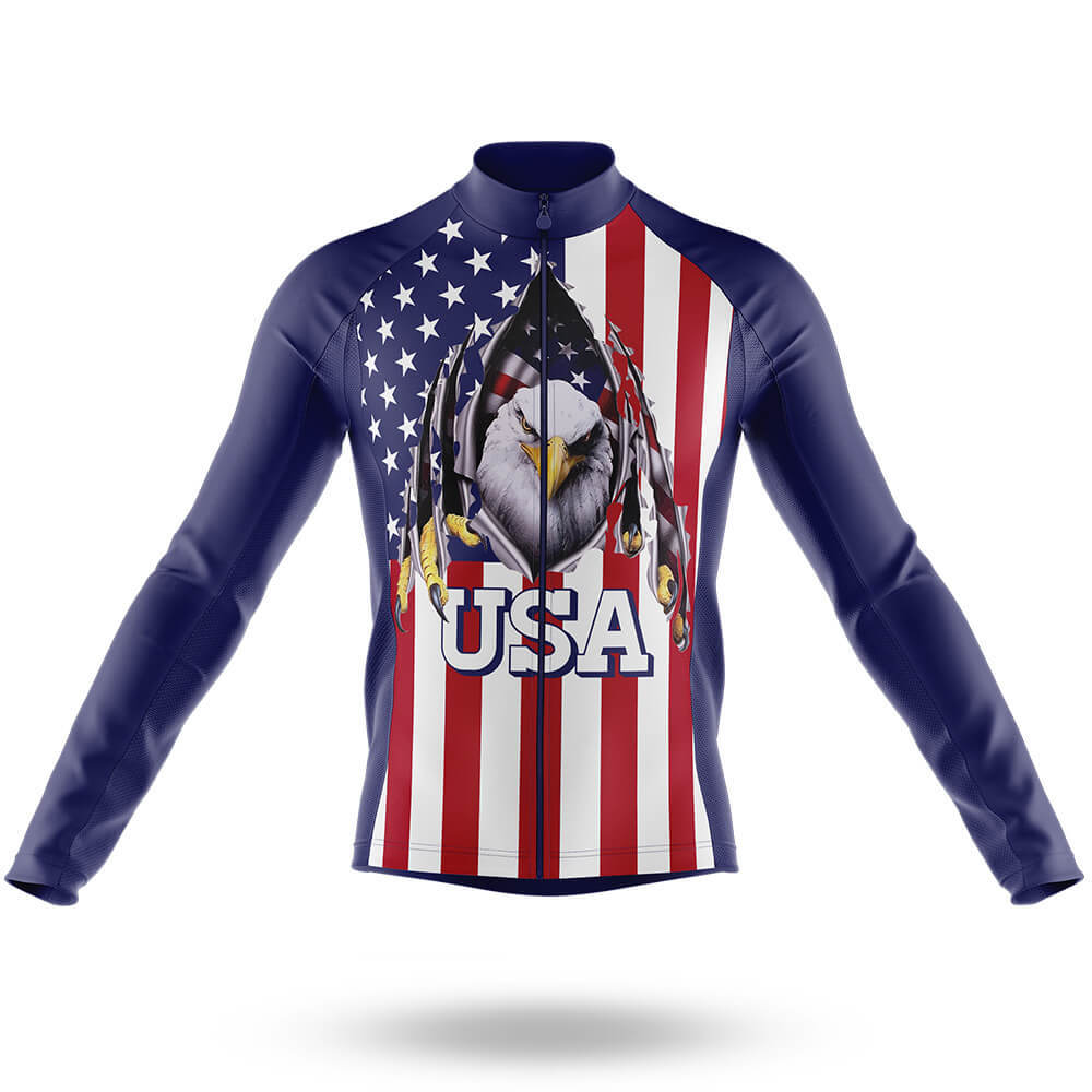 Eagle USA V2 - Men's Cycling Kit-Long Sleeve Jersey-Global Cycling Gear