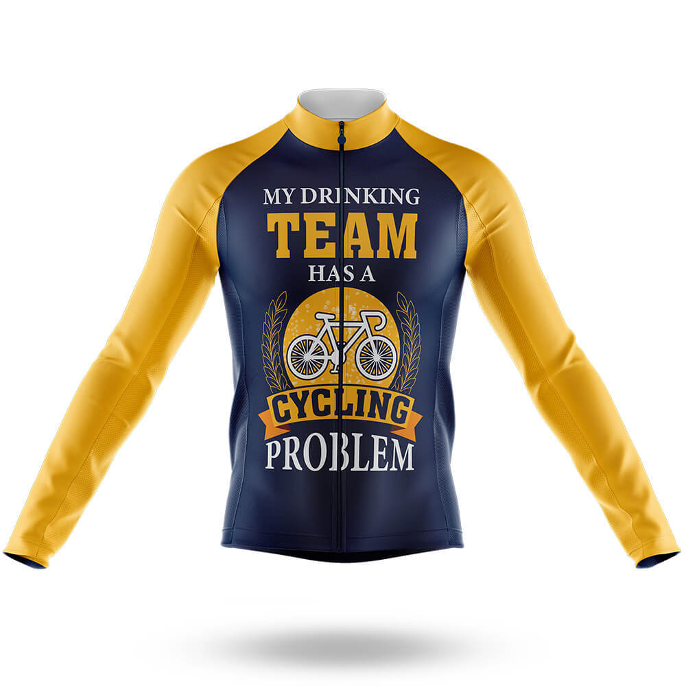 Drinking Team V2 - Men's Cycling Kit-Long Sleeve Jersey-Global Cycling Gear