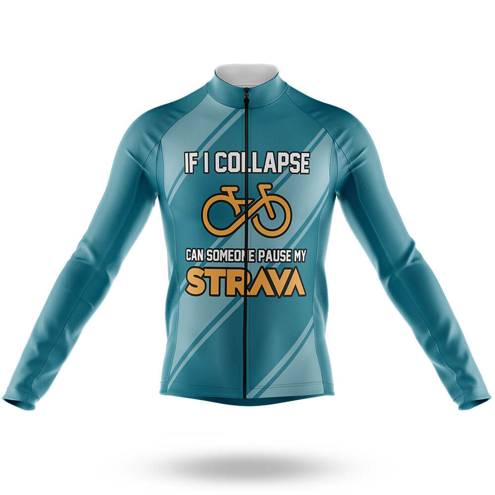 Pause My Strava V3 - Men's Cycling Kit-Long Sleeve Jersey-Global Cycling Gear