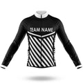 Custom Team Name M3 Black - Men's Cycling Kit-Long Sleeve Jersey-Global Cycling Gear