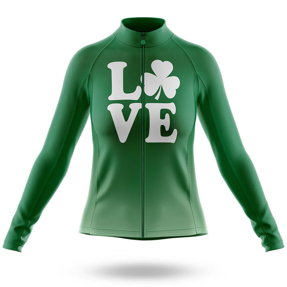 Shamrock Love - Women's Cycling Kit-Long Sleeve Jersey-Global Cycling Gear