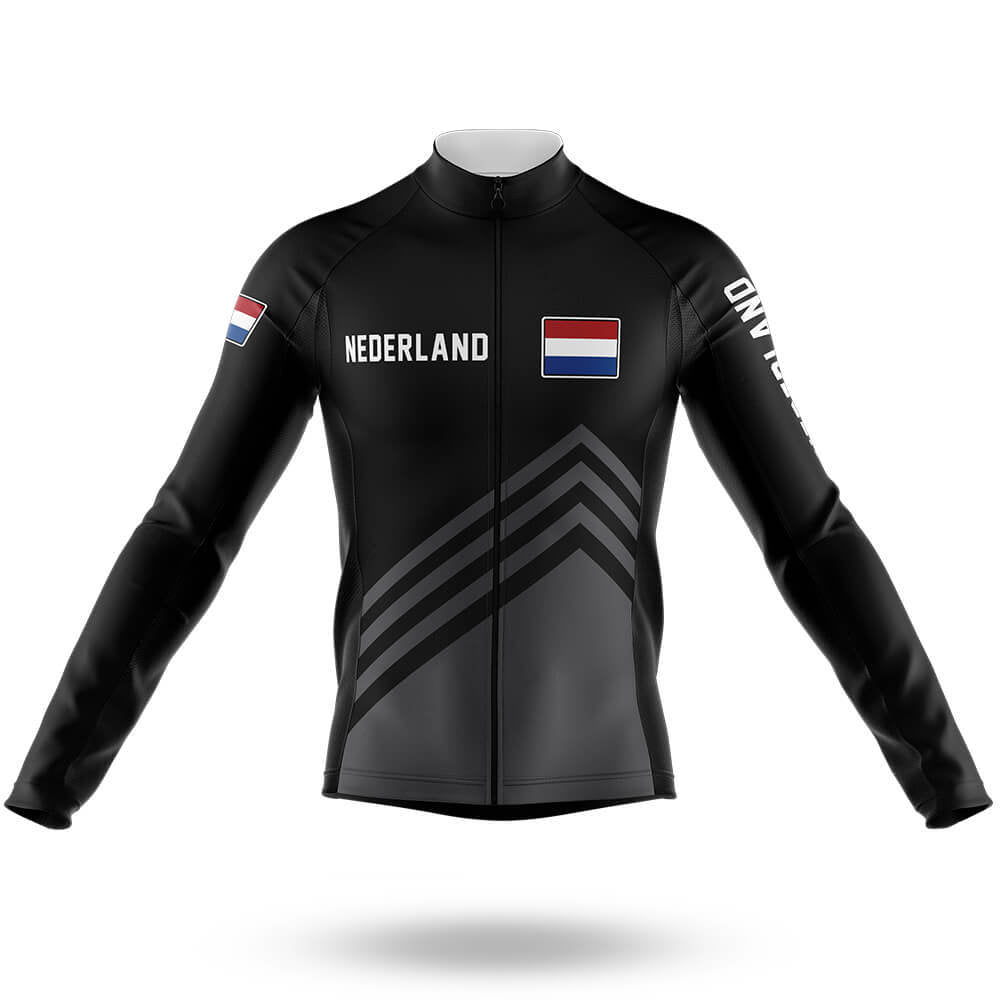 Nederland S5 Black - Men's Cycling Kit-Long Sleeve Jersey-Global Cycling Gear