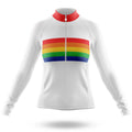 Retro Rainbow Pride - Women's Cycling Kit-Long Sleeve Jersey-Global Cycling Gear