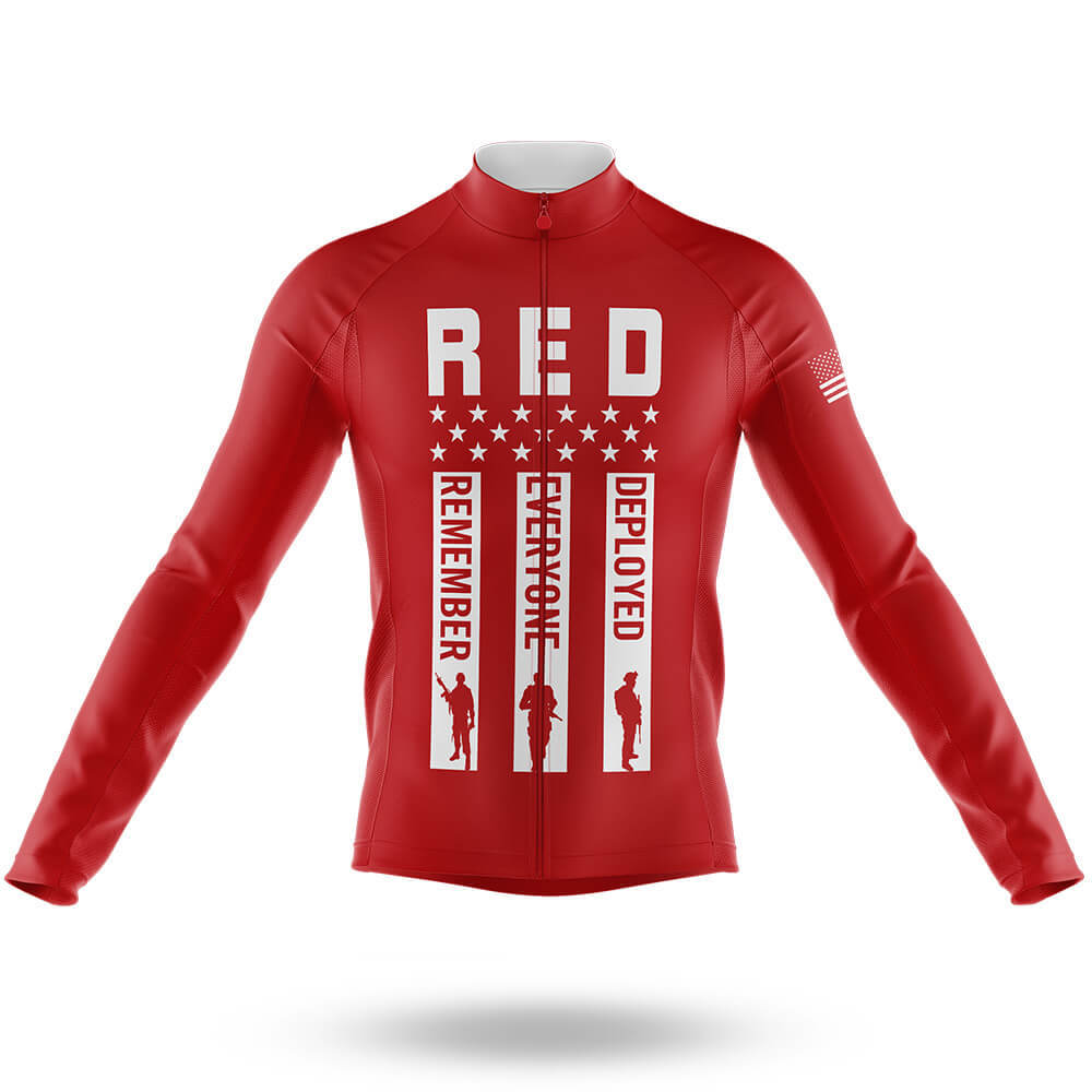 Red Friday V2 - Men's Cycling Kit-Long Sleeve Jersey-Global Cycling Gear
