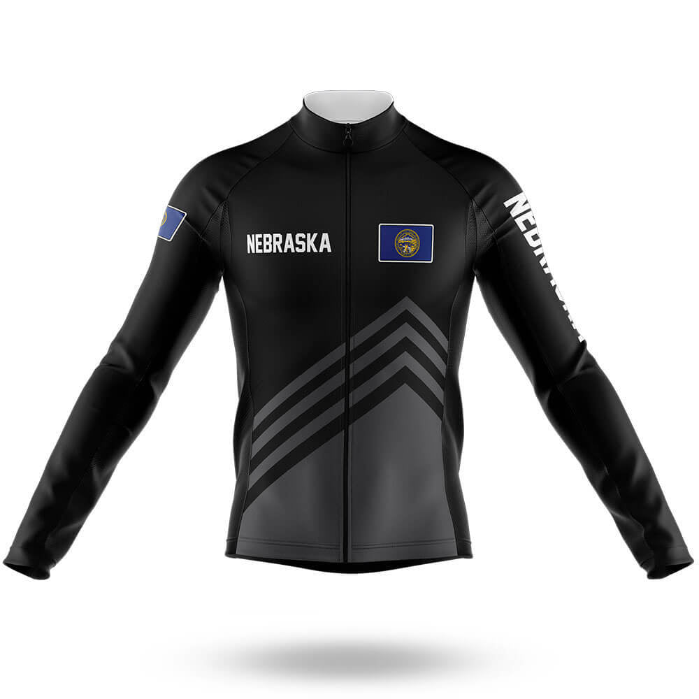Nebraska S4 Black - Men's Cycling Kit-Long Sleeve Jersey-Global Cycling Gear